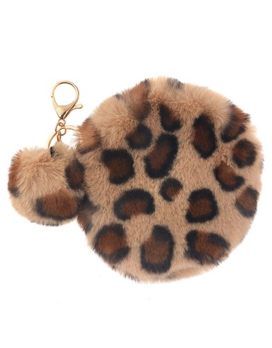 Mujer Niña Piel Esponjosa Pequeña Mini Cartera de Moneda Bolso de Maquillaje con Pompom Adjunto Reino Unido - Imagen 20 de 25