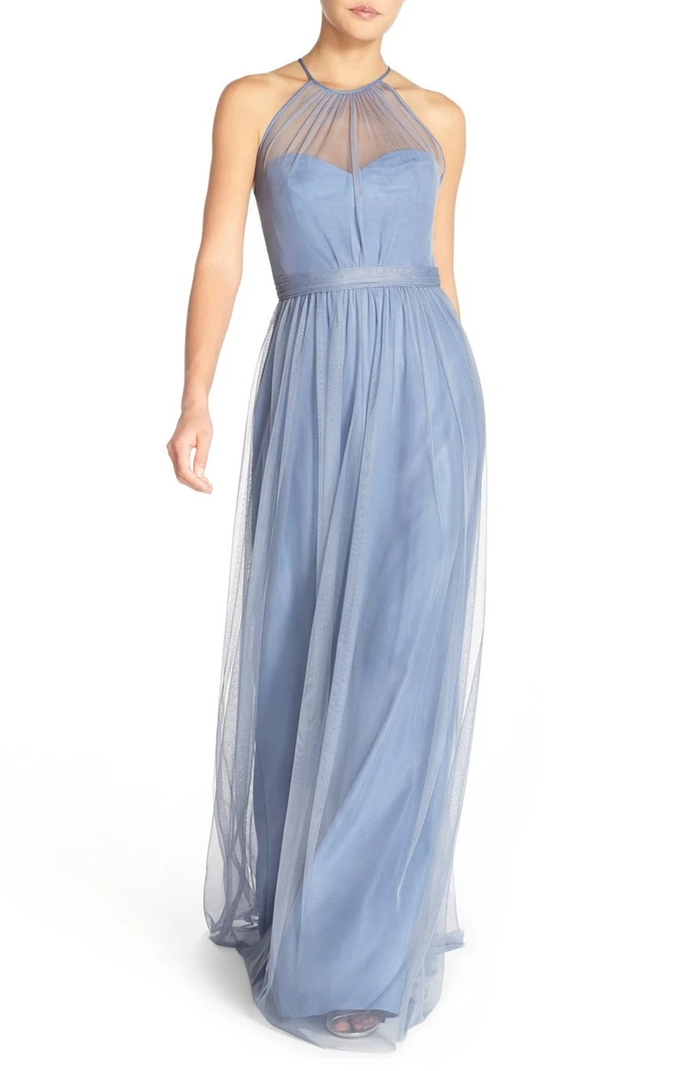 sachin and babi light blue dress Amsale Dress - Crossover Neckline main image 1