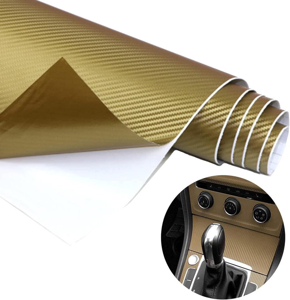ZYNQACC 3D Carbon Fiber Vinyl Wrap Adhesive Sheet Roll Vinyl Sticker