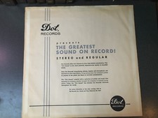 Dot Records  Inner Company Sleeve for Albums VG  No Record 