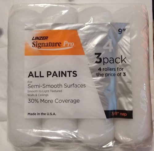 Housses à rouleaux de peinture Linzer 3/8 in Nap Signature Pro 9 (pack de 4)