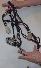 Matching HORSEHAIR BOSAL HEADSTALL BROWBAND REINS & MECATE