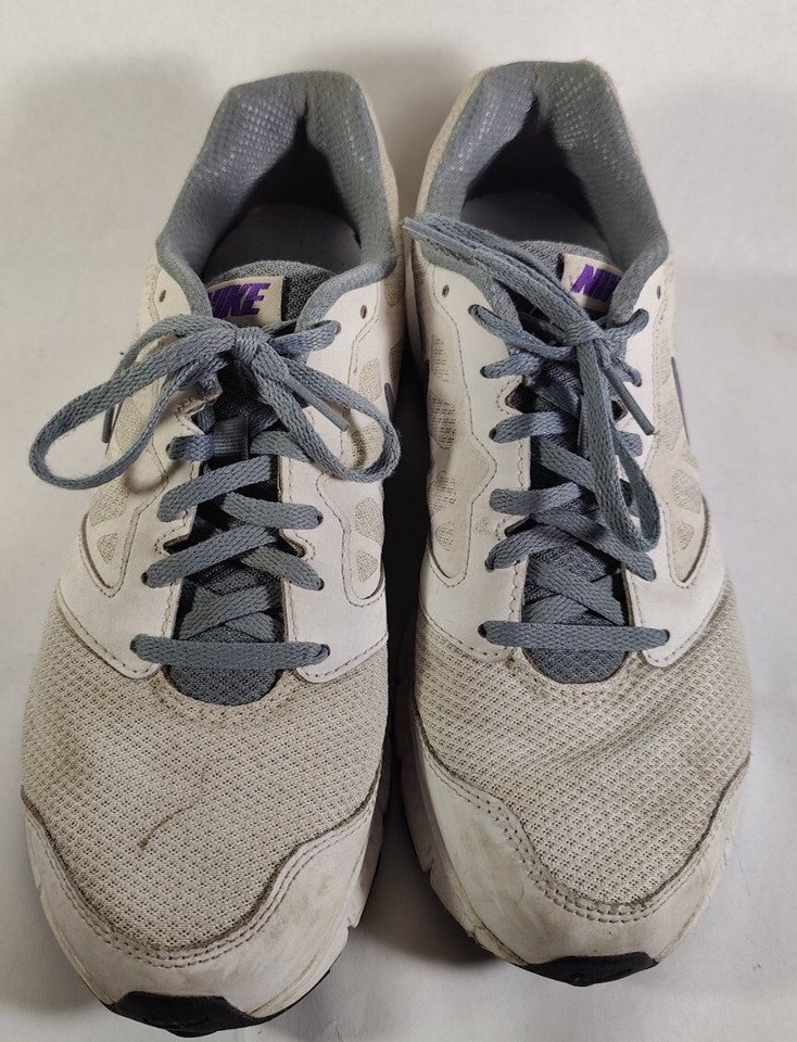 Nike Downshifter 6 Women's Running Shoes Size 10 Used White/Purple See