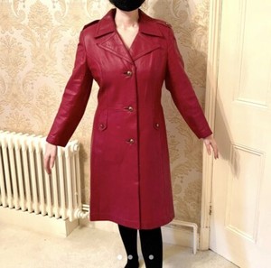 cherry red coat