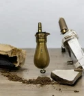 Victorian Style Big Miniature Brass Gun Powder Bottle/ Flask