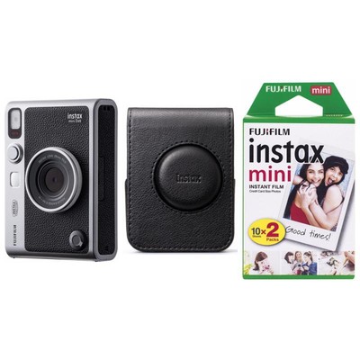 Fujifilm Instax mini EVO schwarz hybride Sofortbildkamera Top-Set