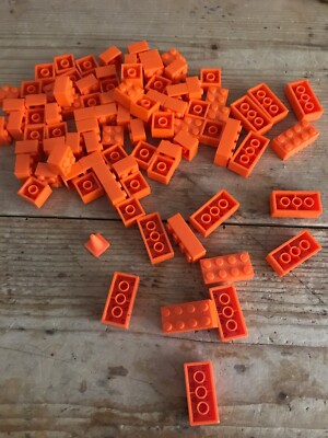 99 Lego Orange Bricks From The 70 s