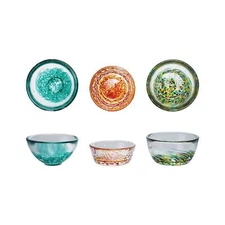 Hand-Blown Recycled Confetti Glass Pinch Pot