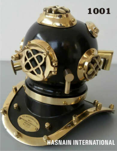 Brass Vintage Style Mark V US Navy Deep Mini Divers Helmet Diving Gift Item - Picture 4 of 5