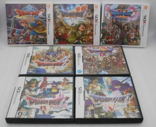 Nintendo DS Dragon Quest 4 5 6 9 & 3DS 7 8 11 7Games Set  DQ Square Enix JAPAN - Picture 1 of 2