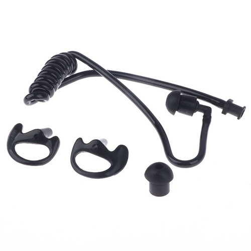 Black Spring Air Tube Replacement Walkie Talkie Earphone Coil Acoustic Air T-PT - Picture 1 of 10