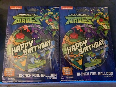 Lot of 2 18'' Foil Balloon Teenage Mutant Ninja Turtles New
