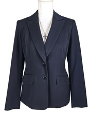 Jones New York Suit Woman Size 4 Midnit Blue Blazer Career Office Wear Jacket.