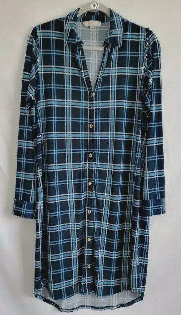 Michael kors sale shirt dress blue