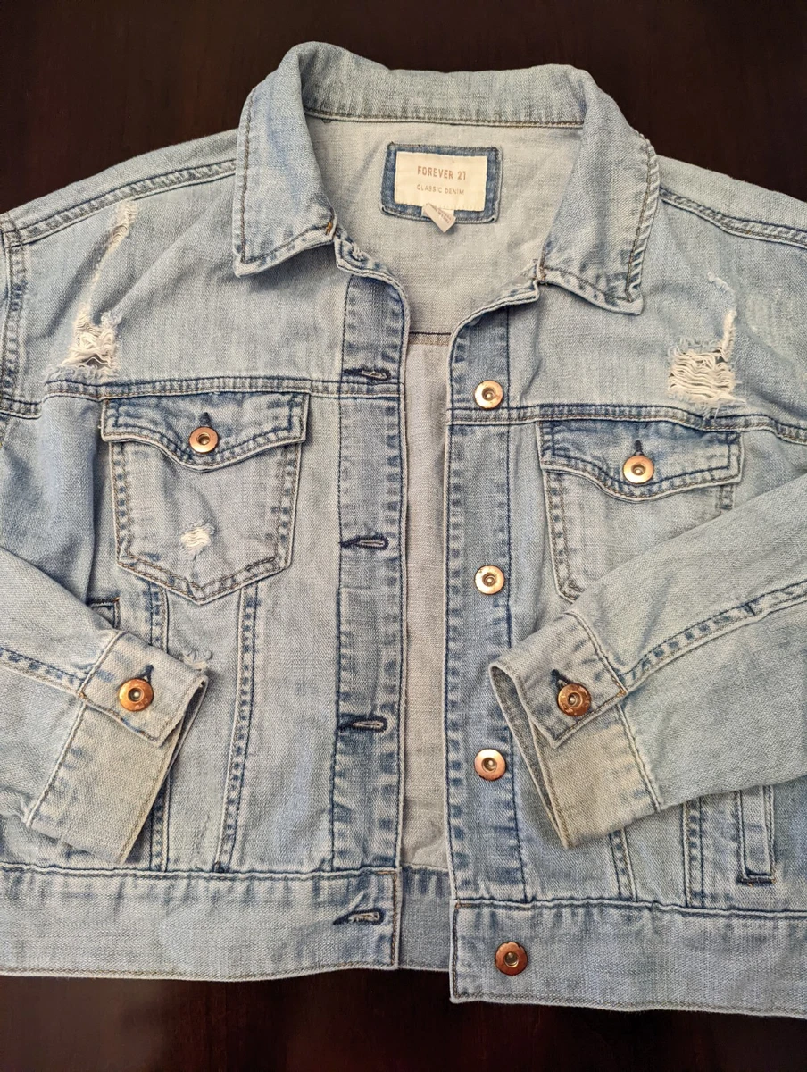 Forever 21 classic denim jacket top