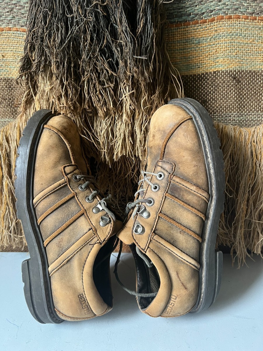 Bed Stu stripe square toe brown Oxford lace up shoes, size 46 BED STU Shoes Mens 13 Oxford Comfort Brown Leather Square  main image 4