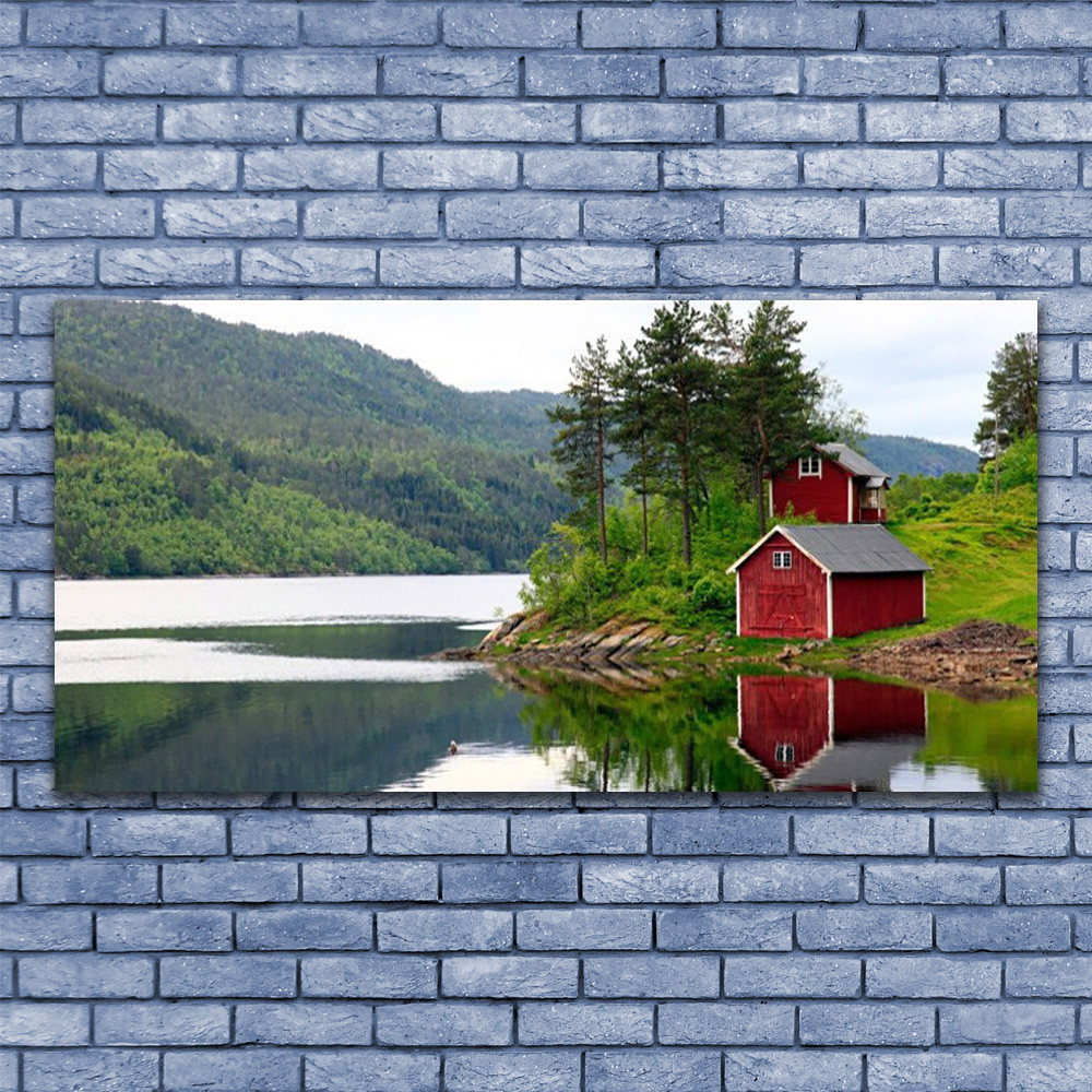 Tableau sous verre paysage montagne 140x70 pour agrandir une pièce