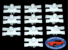 For 66-67 Dodge Charger Body Fender Door Top Side Molding Rivet Trim Clips 10p N