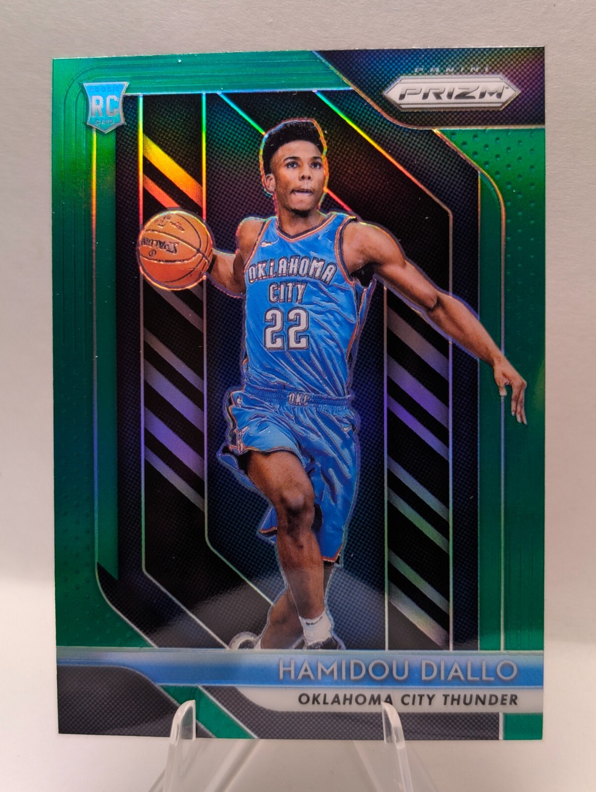 2018-19 Panini Prizm Green Prizm Hamidou Diallo #9 Rookie Card OKC Thunder