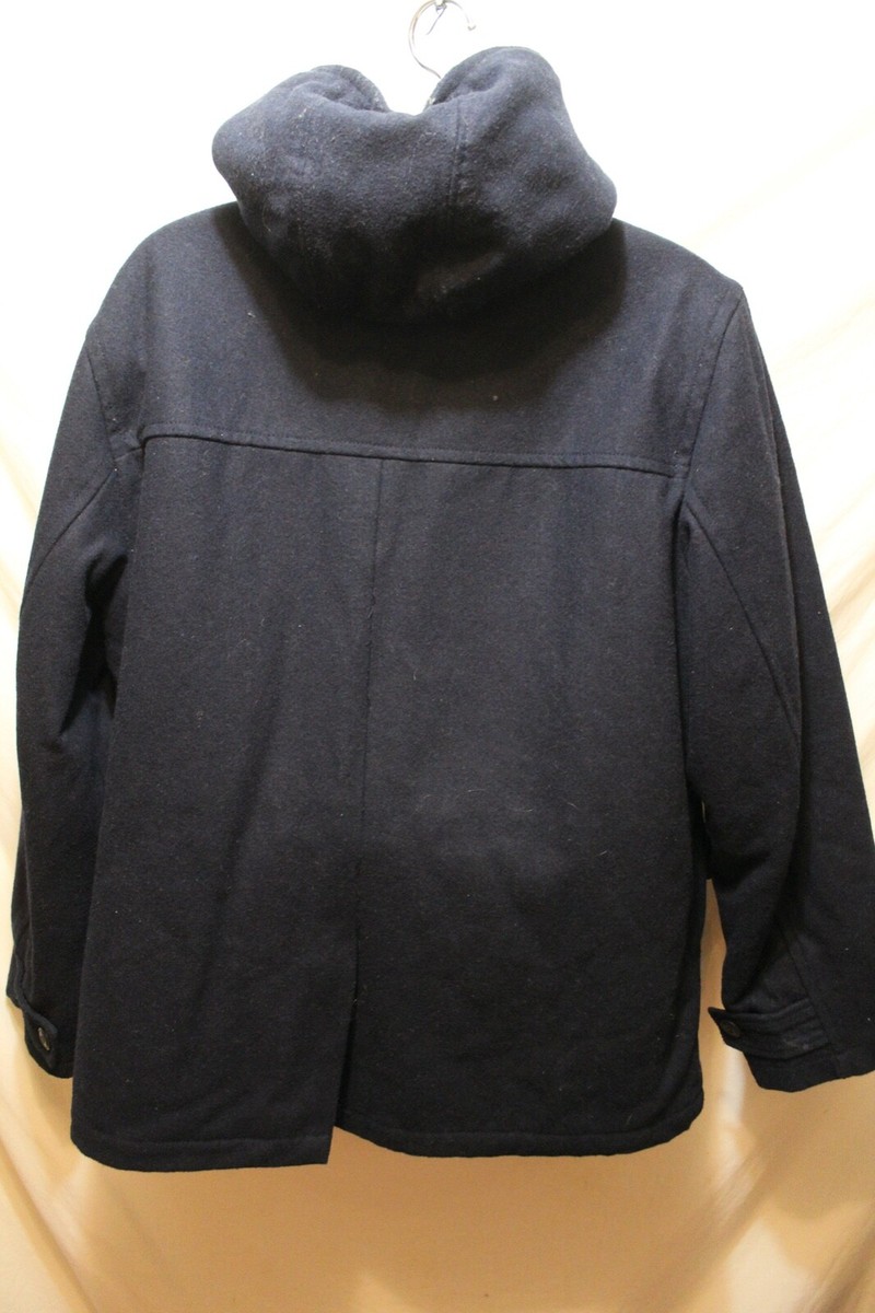 Old Navy wool blend jacket Sz XL Black vintage hook and loop