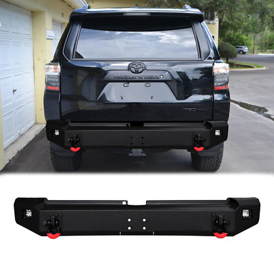 Vijay For 2015-2024 Toyota 4Runner NEW Steel Rear Bumper With LED Light&D-ring