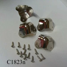 3 leg  nickel  speaker cabinet/amp corners -4pc set
