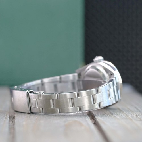 Rolex Oyster Perpetual Ladies Watch Ice Blue Dial W/ Genuine Diamond Bezel 25mm - Picture 5 of 16