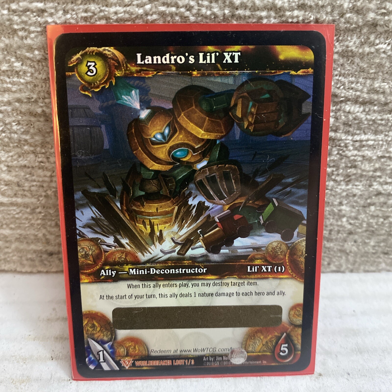 Landro's Lil' XT UNSCRATCHED Worldbreaker Loot Card WOW TCG World of
