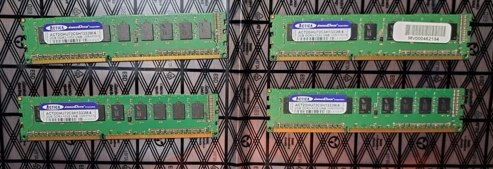 ACTICA 2GB PC3-10600 (DDR3-1333) ECC Server Memory (ACT2GHU72C8H1333M/4) - Image 3 of 3