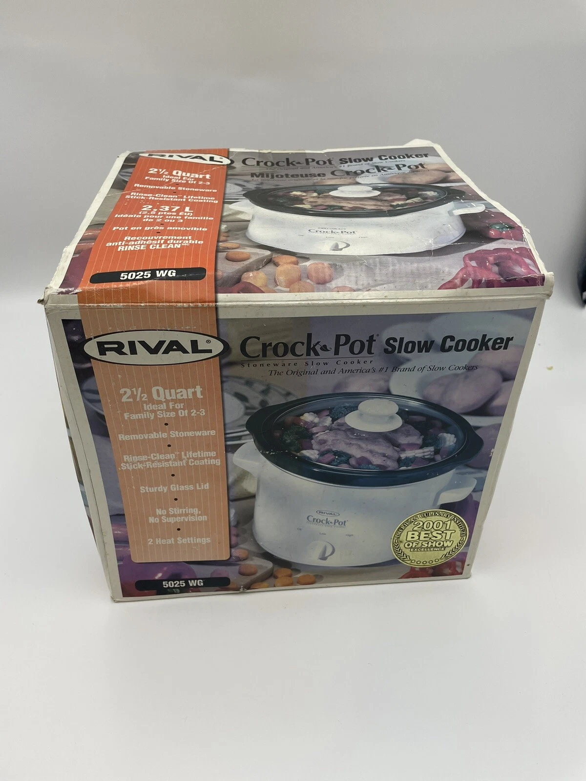 Vintage Rival Crock Pot Stoneware Slow Cooker New In Box. Open Box