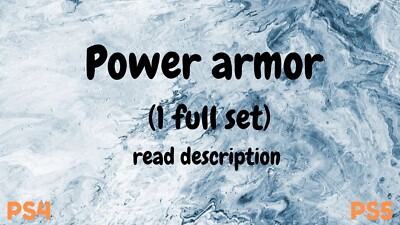 Power Armor - 1 Full Set of Power Armor - Fallout76 - PS4/5
