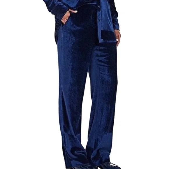 Sies Marjan Slinky Blue Corduroy Trousers Pants 10 NWTs $740
