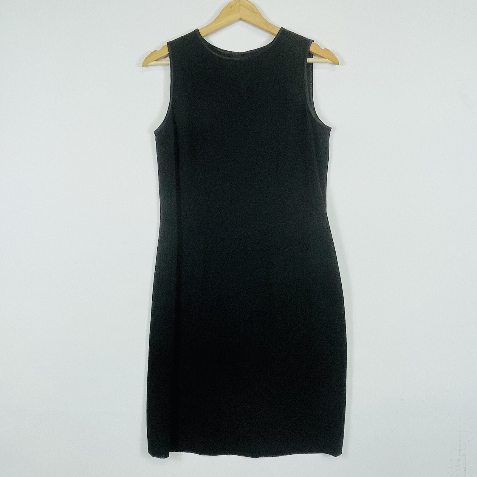 Talbots Basic Black Sleeveless Sheath Shift Polye… - image 1