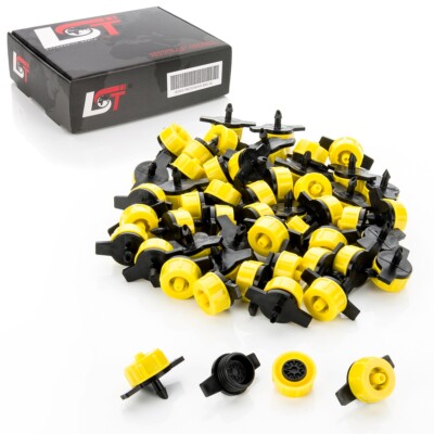 50x Micro Dripper Mini Tropfer Garten Bewässerung druckreguliert gelb 8L/h