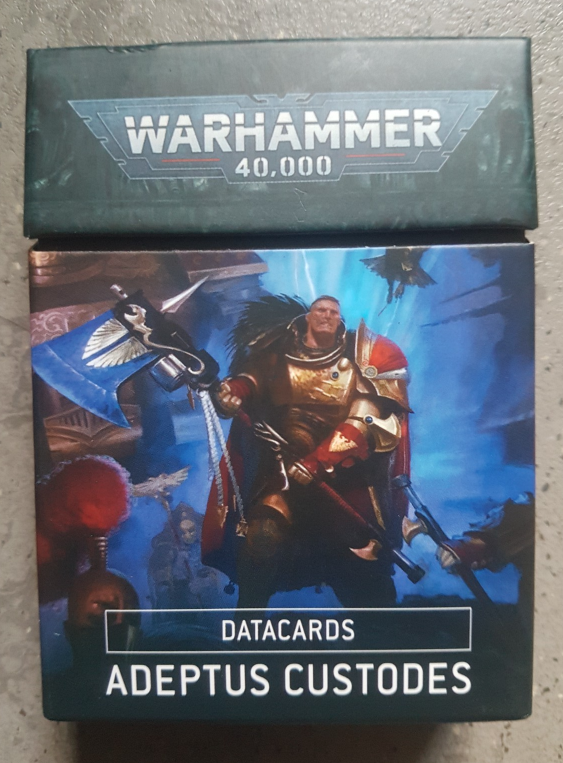 Warhammer 40k Adeptus Custodes datacards. 9th ed. 2021.