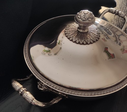 Christofle legumiera lega d'argento malmaison cm 21 - Foto 3 di 9