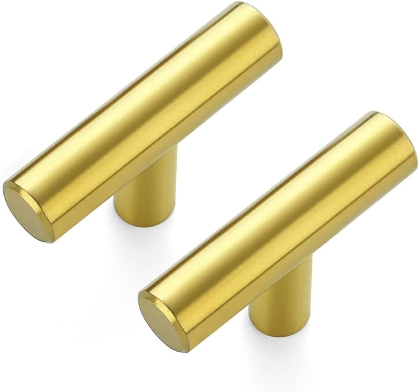 3 Pack Cabinet Knobs, Gold Cabinet Handles, 2In Kitchen Cabient Knobs, Single Ho