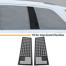 Rear Window Triangle Middle Glass Decor Bezel Covers For Jeep Grand Cherokee 22