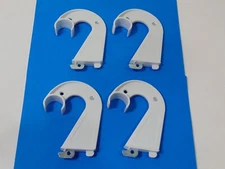 4 Rubbermaid Configuration Clothes Rod Hangers White 3G68 Fasttrack Closet