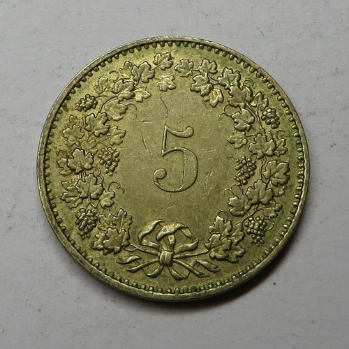 Switzerland 5 Rappen 1984 Aluminum-Bronze KM#26c UNC