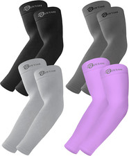 6 Pairs UPF 50 Cooling Arm Sleeves for Sun Protection - Men, Women, Teens