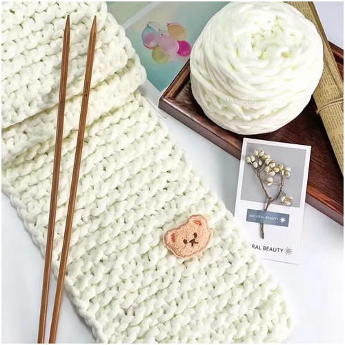 6-7mm Skeins Yarn Chunky Crochet Chenille Milk Soft Baby Velvet Knitting Wool UK - Picture 12 of 61