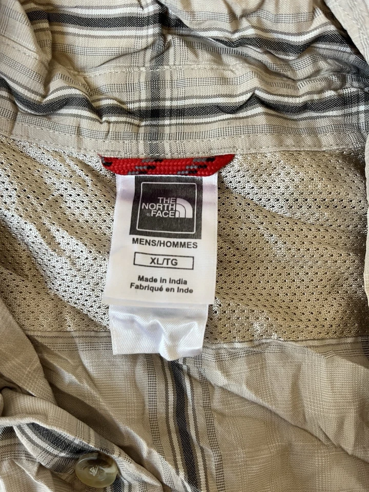 The North Face Herren Kurzarm Hemd kariert Beige/Grau Langgröße XL/TG - Bild 2 von 2