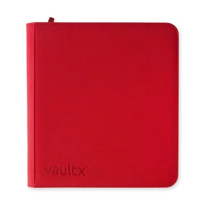 Vaultx 12-Pocket Exo-Tec XL Zip Binder - Fire Red
