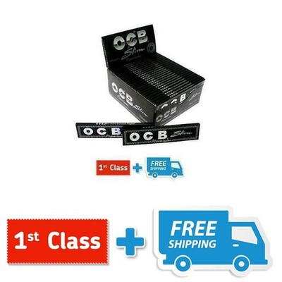 OCB PREMIUM SCHWARZ KING SIZE SLIM SMOKING ZIGARETTENPAPIER 5,10,15,25,50 
