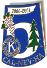 Kiwanis Inter. Dist. Cal-Nev-Ha (5) 2000-2001 (Grapes & Trees) Lapel Pin