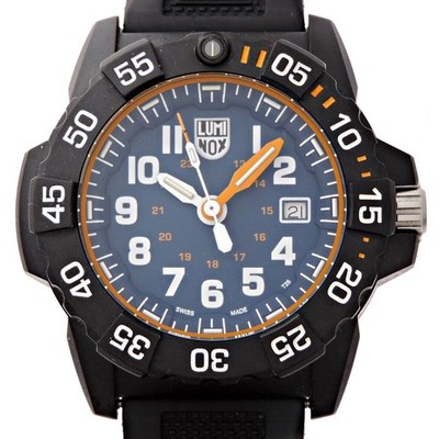Luminox Navy SEALs 3500 Series Carbon Bezel Blue Dial Quartz Date Watch Used