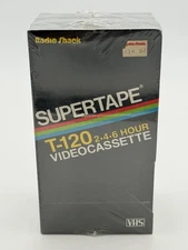 VTG Radio Shack Supertape T-120 Blank Video Cassette Tape Lot Of 3 VHS Sealed