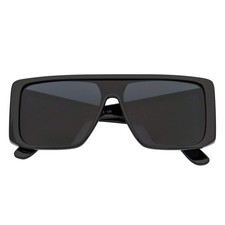 WINDOW - Large Shield Square Sunglasses Black Smoke