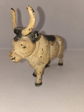 Vintage Cast Iron Bull Still Bank  A.C. Williams, Original Paint – 1920s-30s